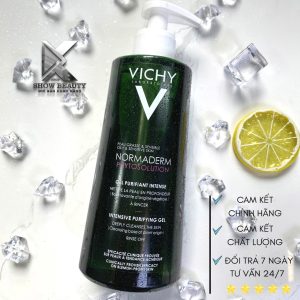 Sữa Rửa Mặt Dạng Gel Giảm Bã Nhờn Vichy Normaderm Phytosolution Intensive Purifying Gel 400ml