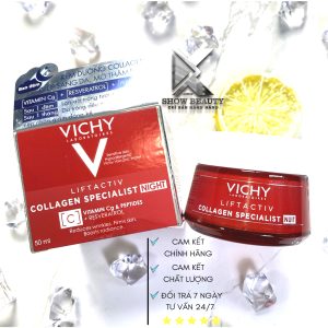 Kem Dưỡng Sáng Da, Mờ Thâm Nám Ban Đêm Vichy - Collagen Specialist Night 50ml