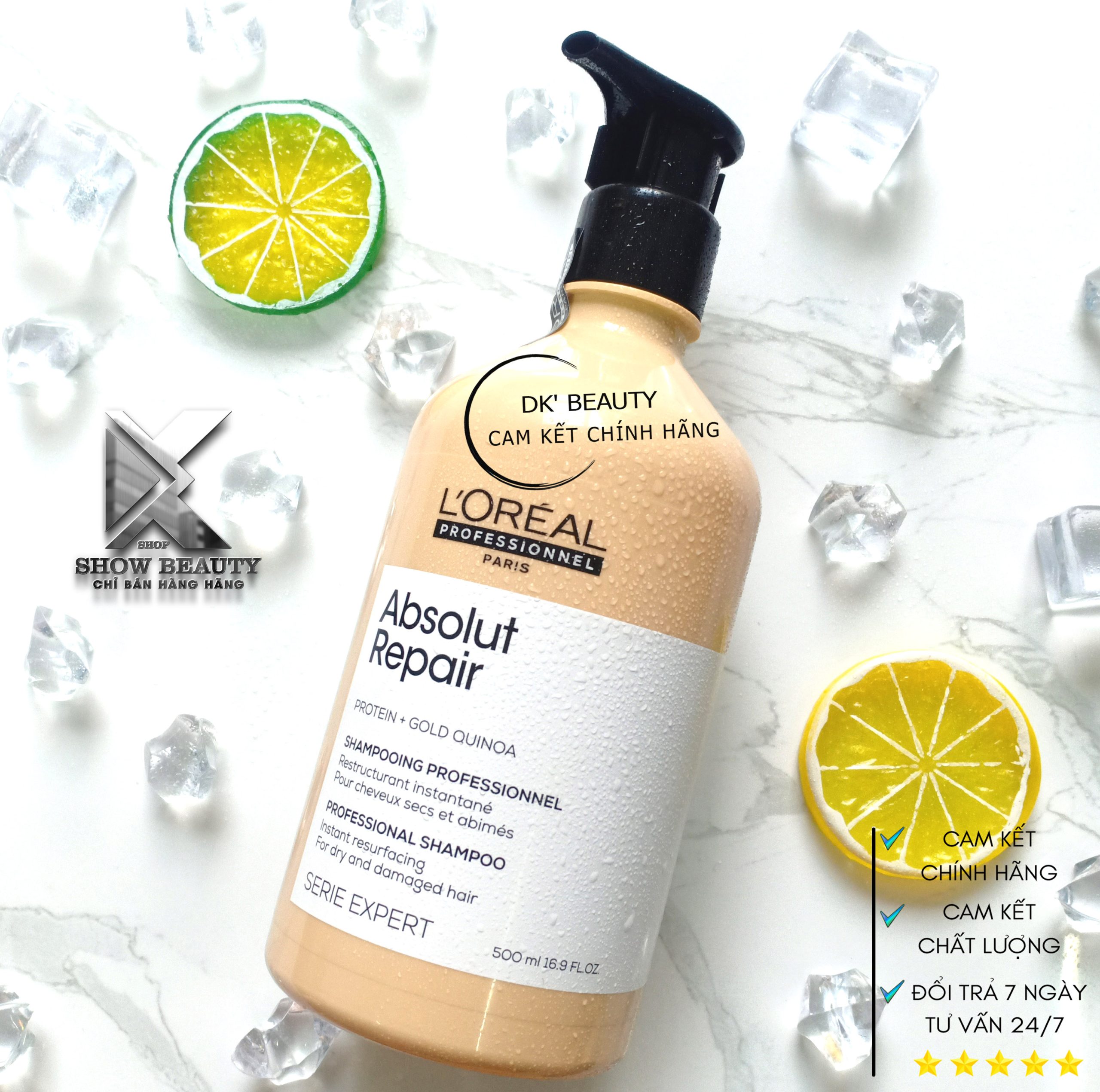 Dầu Gội Phục Hồi Tóc Hư Tổn Loreal Professionnel - Repair Gold 500ML
