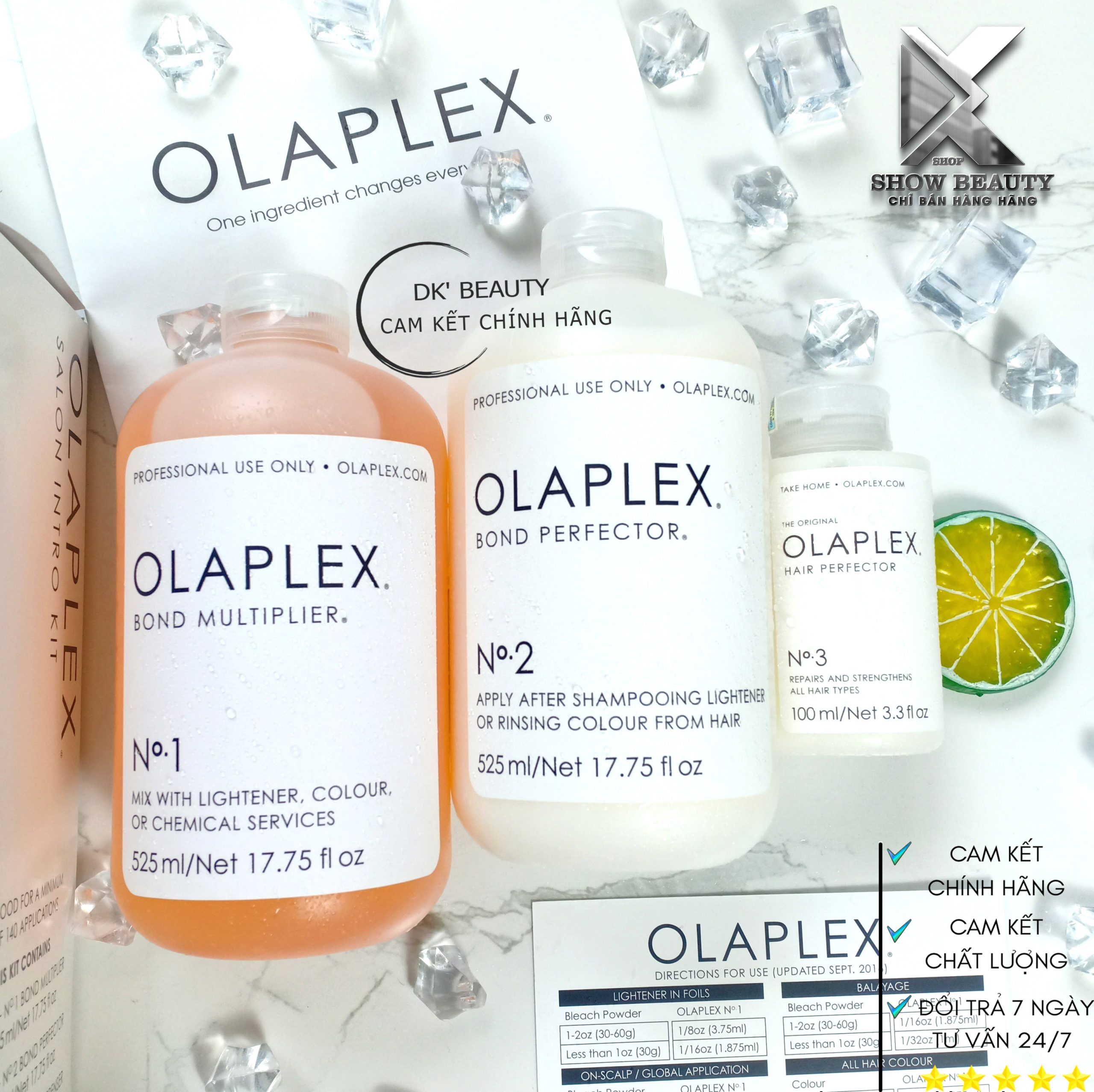 Olaplex Phục Hồi Tóc Yếu Hư Tổn No1 No2