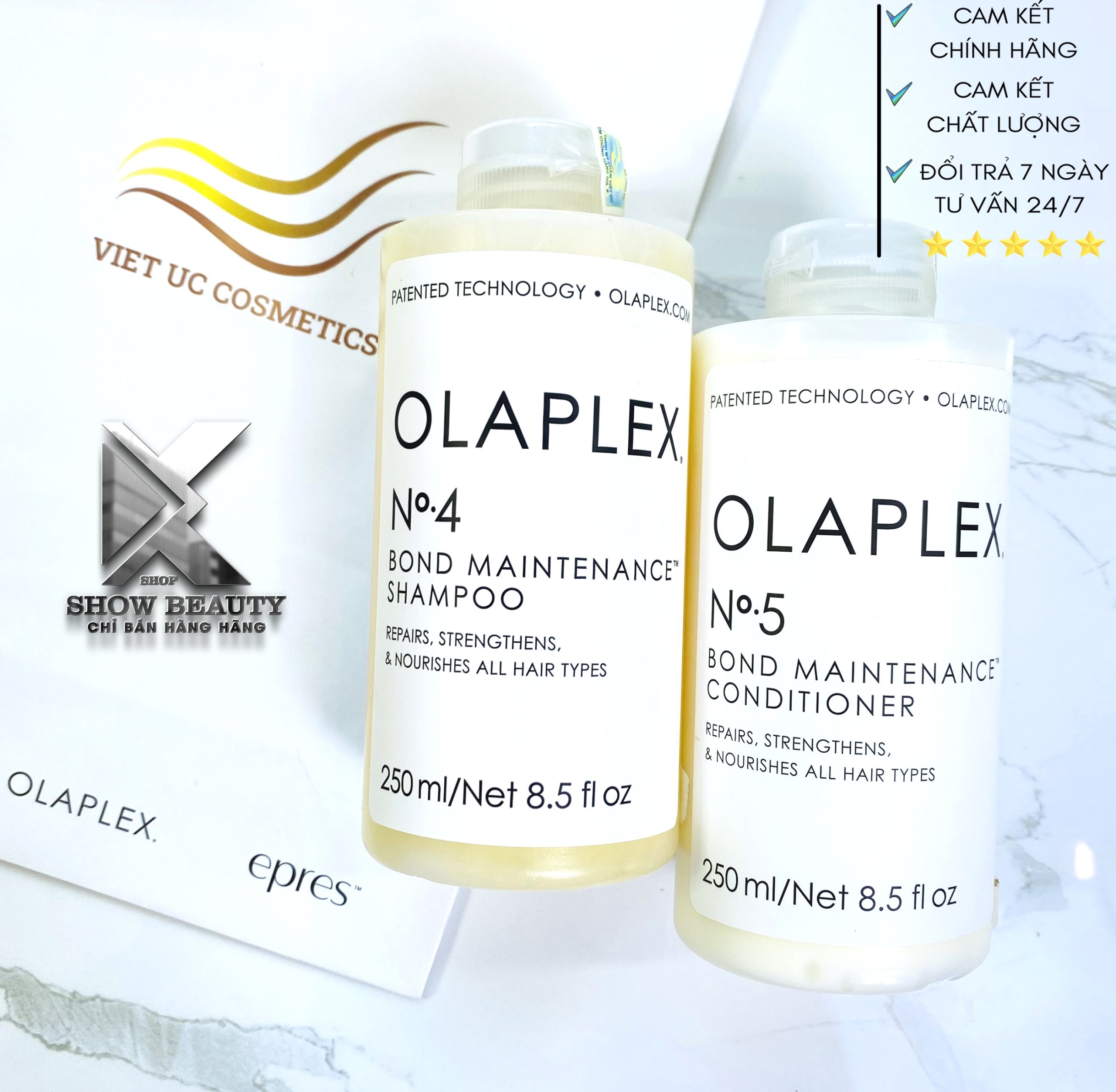 Olaplex No4 No5 Dầu Gội Dầu Xả Phục Hồi Cấp Ẩm Suôn Mượt - 250ml