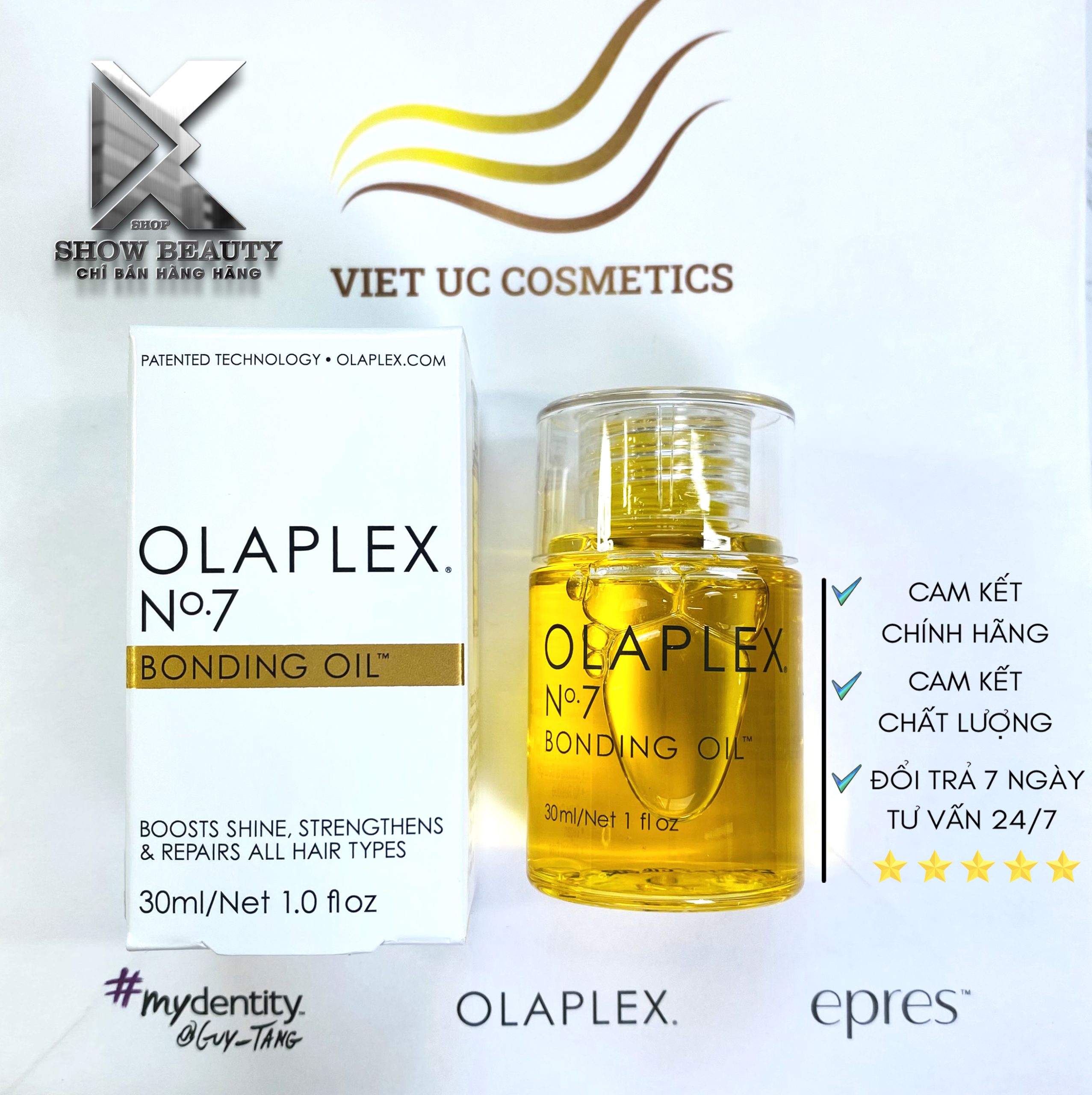 Tinh Dầu Dưỡng Suôn Mượt Bóng Mềm Olaplex No7 Hàn Gắn Liên Kết Tóc - Bonding Oil