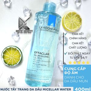 Nước Tẩy Trang Cho Da Dầu Và Mụn Nhạy Cảm La Roche Posay  - Effaclar Micellar Water Ultra Oily Skin 400ml
