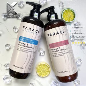 Dầu Gội Xả Phục Hồi Tóc Siêu Mềm Mượt Faraci 750ml