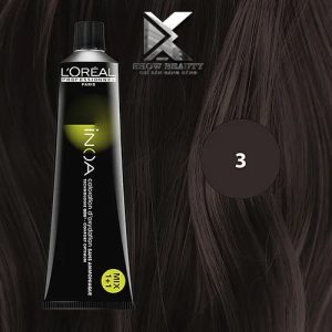 Thuốc Nhuộm Loreal Phủ Bạc Inoa Mã 3, Đen Tự Nhiên - Loreal Professional
