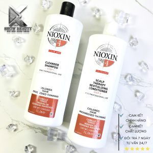 Dầu Gội Xả NIOXIN 4 Dành Cho Tóc Nhuộm, Thưa Mỏng Rụng Nhiều Trong Thời Gian Dài Scalp Colored Hair - 1000ml