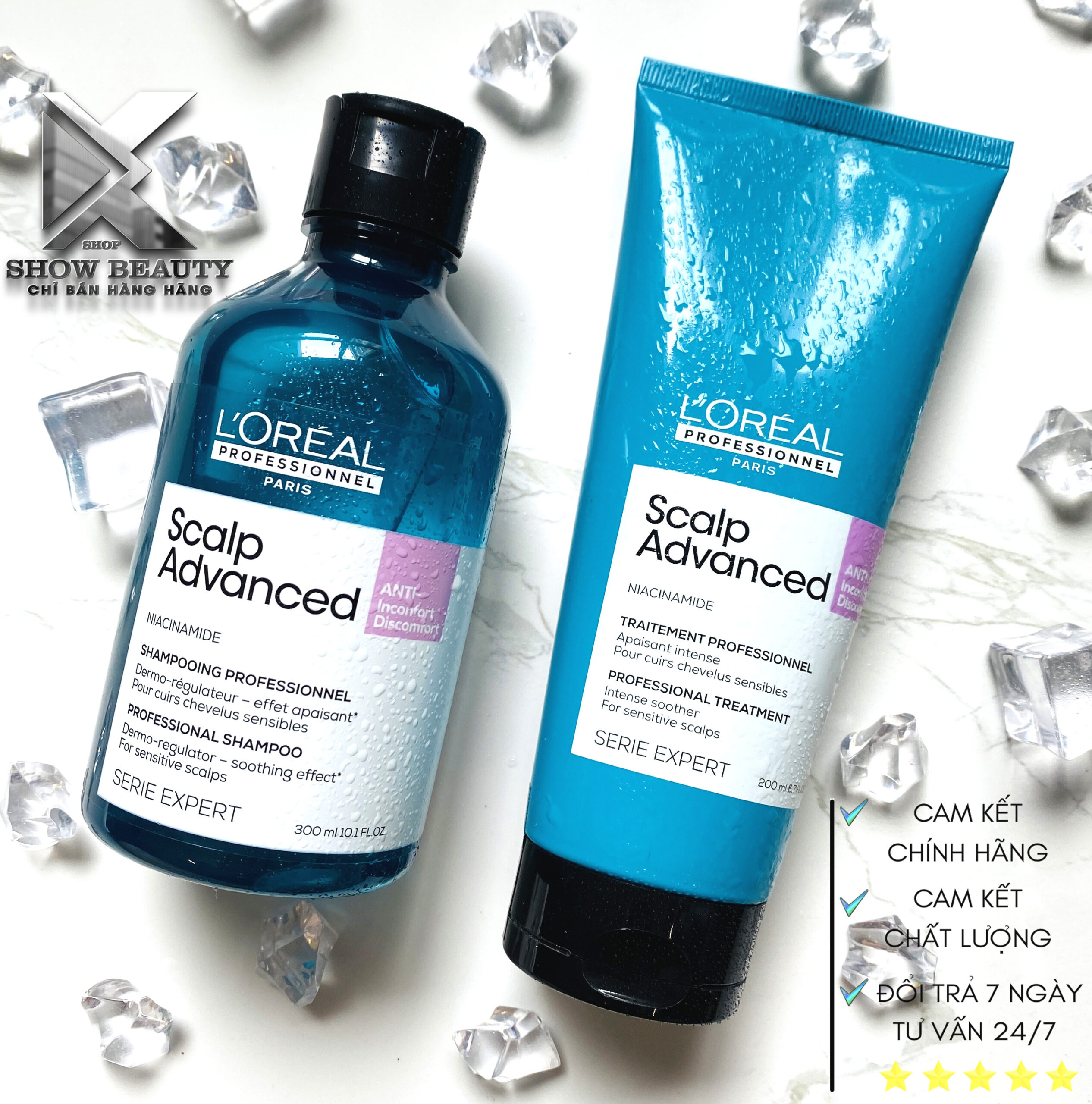 Dầu gội L'Oréal Professionnel dưỡng tóc dịu nhẹ giúp cân bằng da đầu Scalp 300ml - Dành cho da đầu nhạy cảm